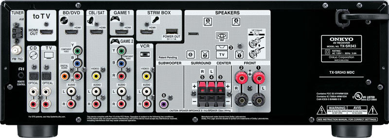 Onkyo TX-SR343 5.1-Channel Receiver (Certified Refurbished)
