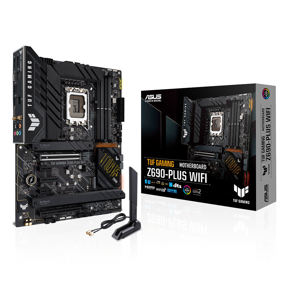 ASUS TUF Gaming Z690-Plus WiFi LGA 1700 (Intel12th Gen) ATX Gaming Motherboard (PCIe 5.0,4xNVMe SSD,14+2 power stages,WiFi 6,2.5Gb LAN,front USB 3.2 Gen 2 Type-C ports,Thunderbolt 4)(Certified Refurbished)