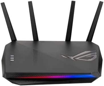 ASUS ROG Strix GS-AX5400 WiFi 6 Extendable Gaming Router, Gaming Port, Mobile Game Mode, Port Forwarding, VPN Fusion, Aura RGB, Subscription-free Network Security, Instant Guard, AiMesh Compatible (Certified Refurbished)