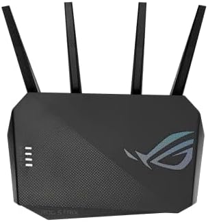 ASUS ROG Strix GS-AX5400 WiFi 6 Extendable Gaming Router, Gaming Port, Mobile Game Mode, Port Forwarding, VPN Fusion, Aura RGB, Subscription-free Network Security, Instant Guard, AiMesh Compatible (Certified Refurbished)