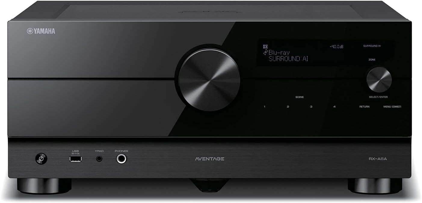 Yamaha RX-A6A AVENTAGE 9.2-Channel AV Receiver with MusicCast (Certified Refurbished)