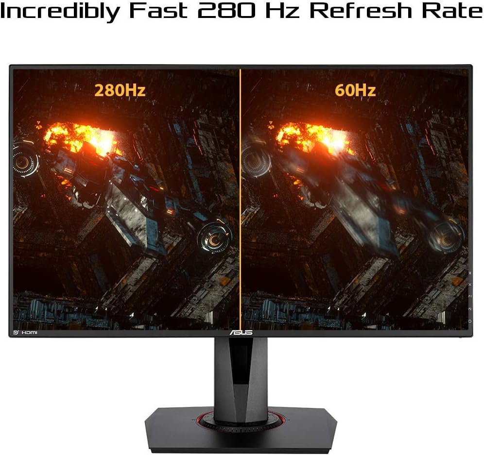 Asus TUF Gaming 27-inch VG279QM Monitor | 280Hz | Fast, G-SYNC, ELMB-SYNC, DisplayHDR400, Shadow Boost (Certified Refurbished)