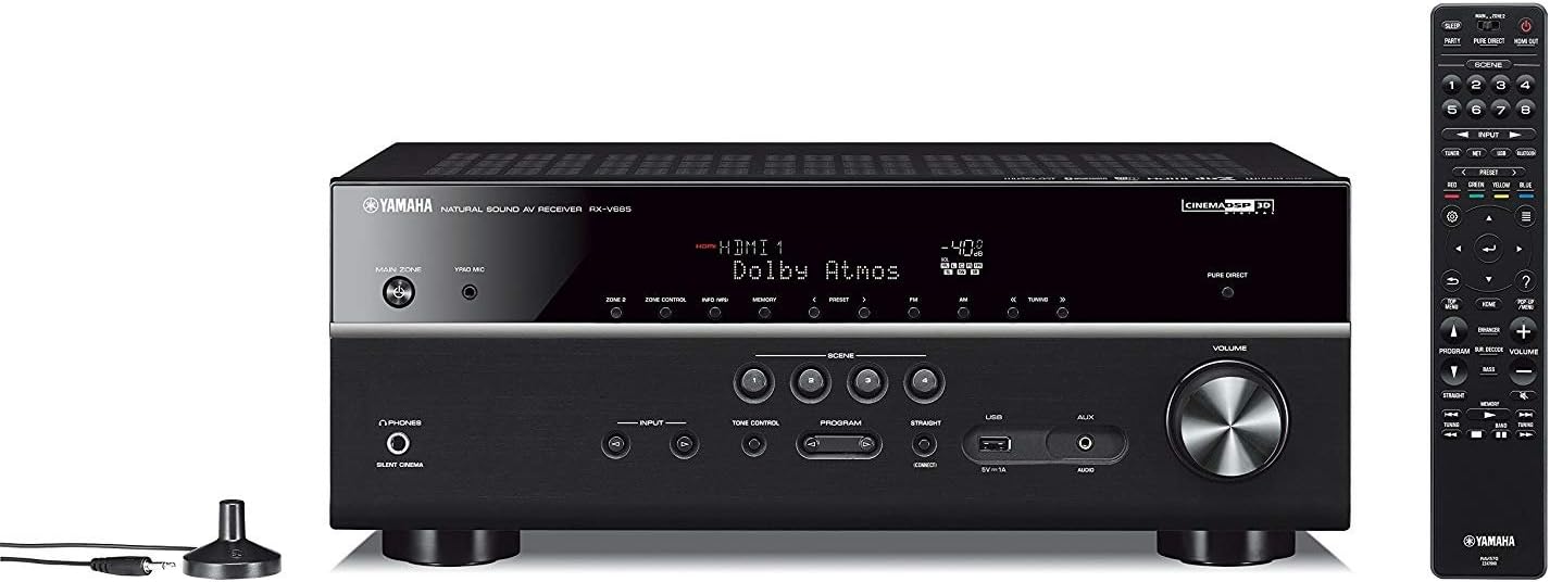 Yamaha RX-V685 7.2-Channel AV Receiver with MusicCast (Refurbished)