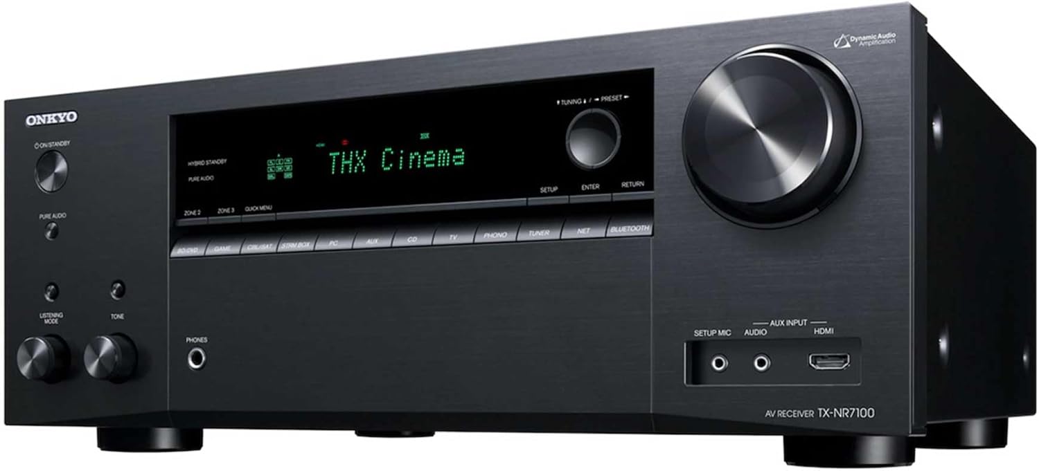 Onkyo TX-NR7100 9.2-Channel 8K/4K Network A/V Receiver, 220W Per Channel at 6 Ohms (Certified Refurbished)