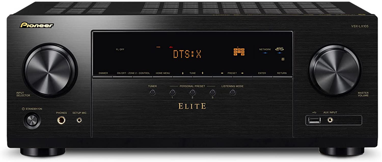 Pioneer Elite VSX-LX105 7.2 Channel Network AV Home Theater Receiver (Certified Refurbished)