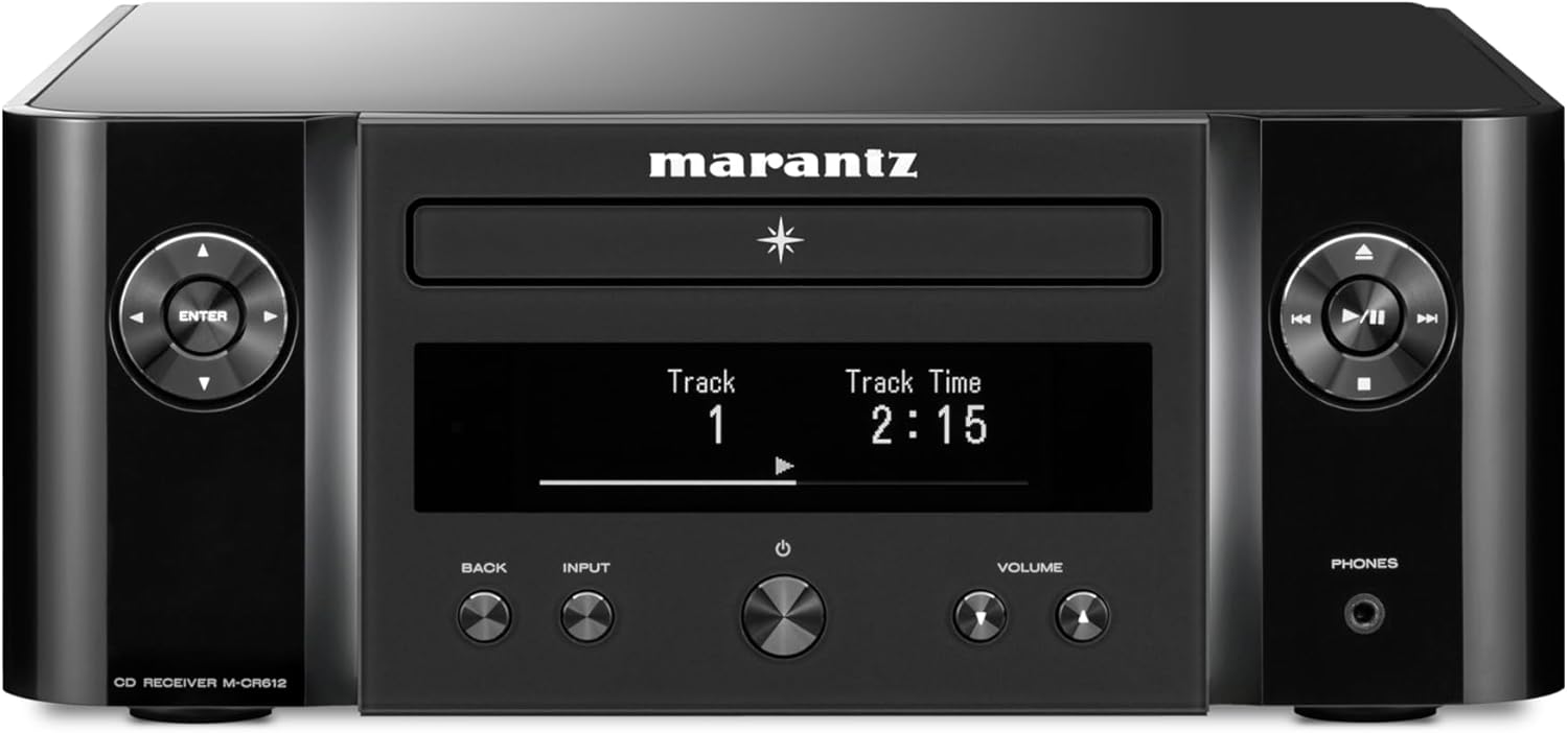 Marantz M-CR612 Network CD Receiver, Wi-Fi, Bluetooth, AirPlay 2 & HEOS Connectivity, AM/FM Tuner, CD Player, Unlimited Music Streaming, Compatible with Amazon Alexa (Refurbished)