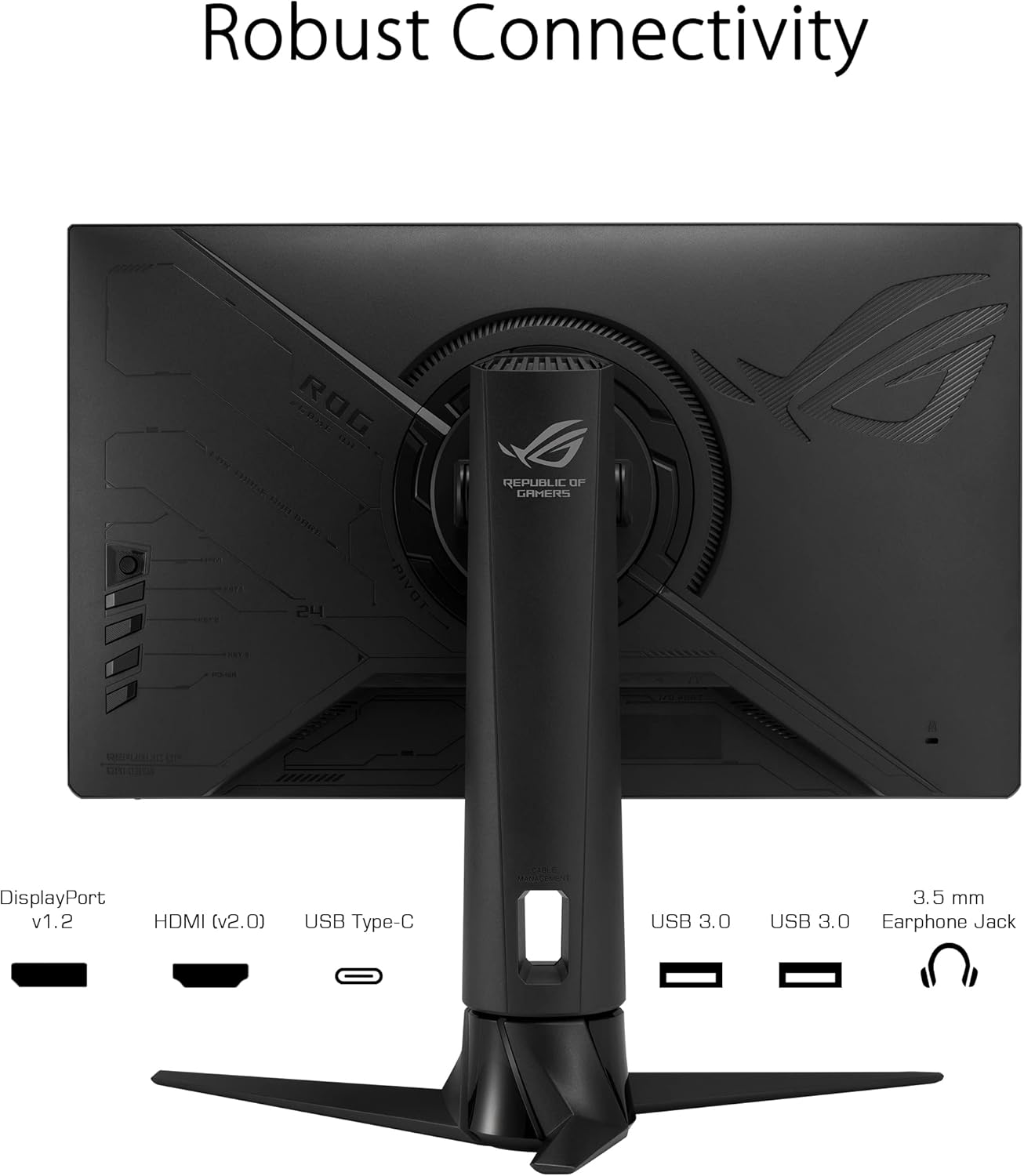 ASUS ROG Strix 23.8” 1080P HDR Gaming Monitor (XG249CM) - Full HD, IPS, 270Hz, 1ms, Extreme Low Motion Blur Sync, FreeSync Premium, 105% sRGB, Eye Care, USB-C, DisplayPort, HDMI, Height Adjustable (Certified Refurbished)