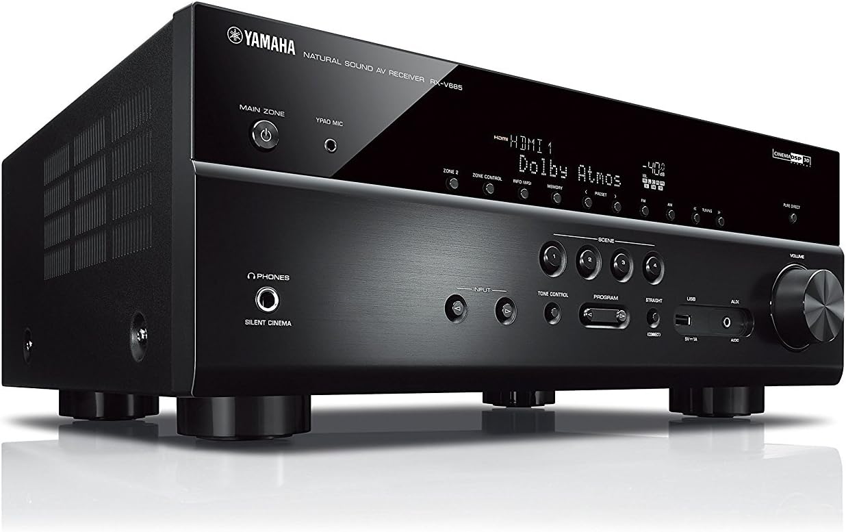 Yamaha RX-V685 7.2-Channel AV Receiver with MusicCast (Refurbished)