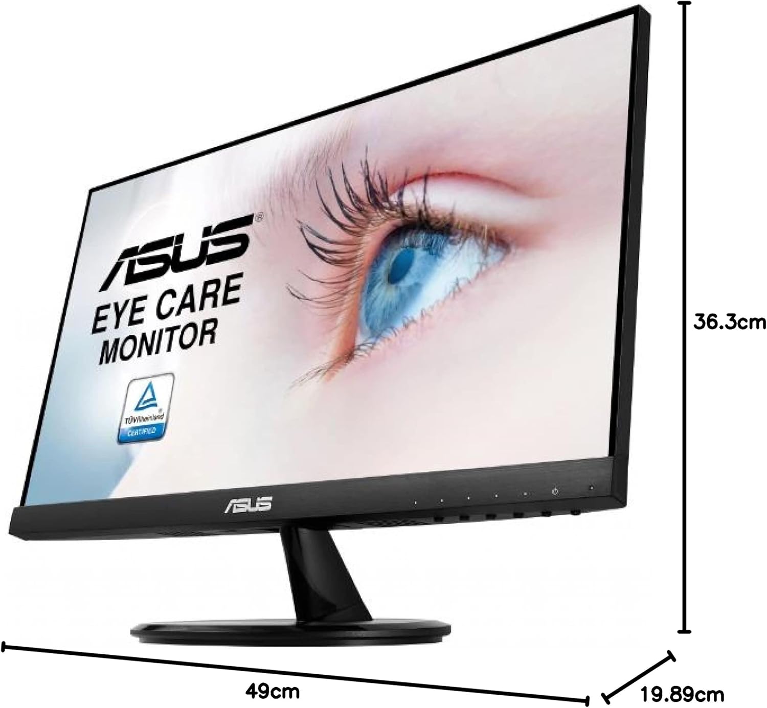 ASUS VP229HE 21.5 Monitor, 1080P Full HD, 75Hz, IPS, FreeSync/Adaptive-Sync, Eye Care, HDMI VGA, Frameless, VESA Wall Mountable (Certified Refurbished)