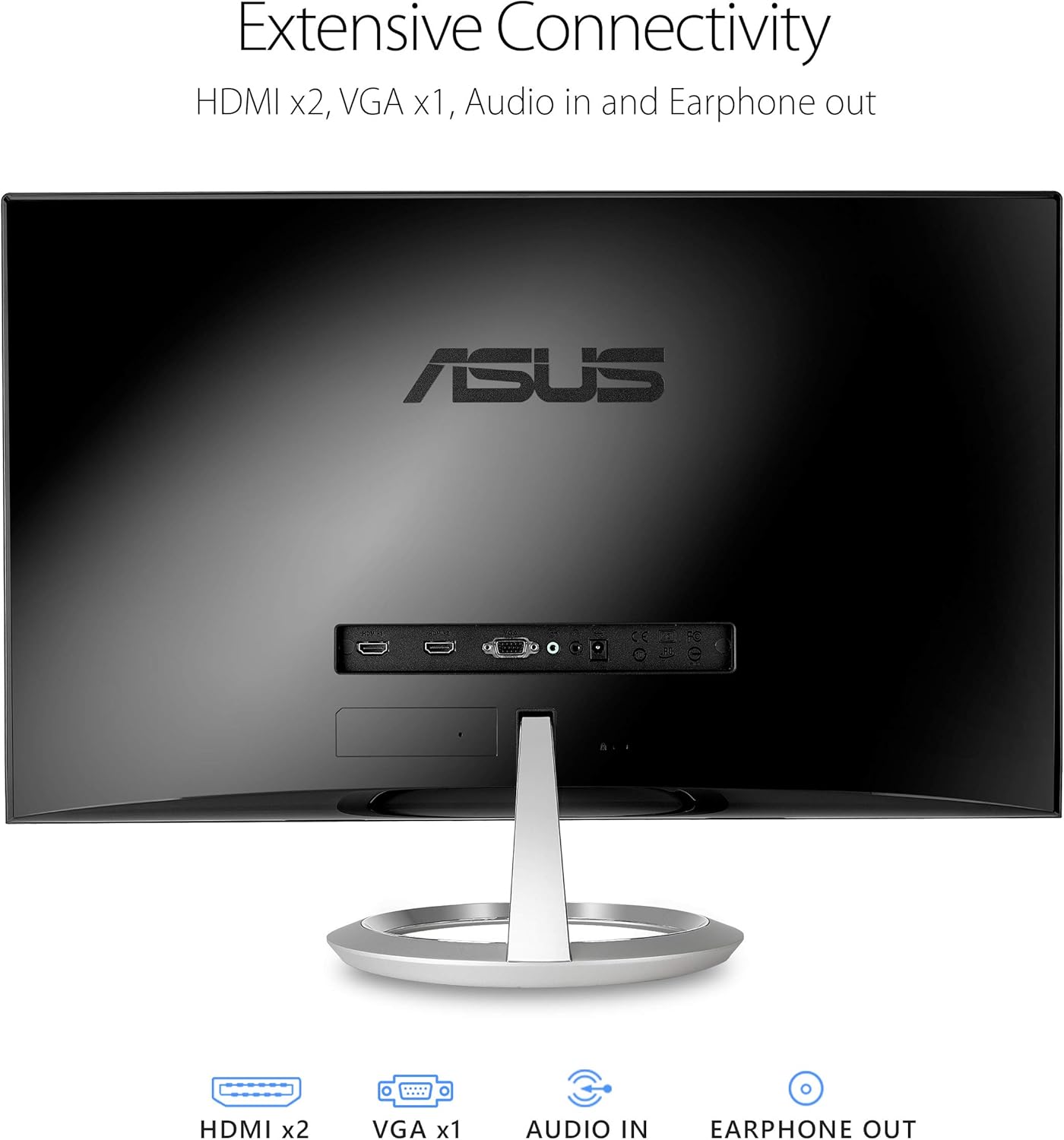 Asus Designo MX279HS 27” Monitor Frameless 1080P IPS Eye Care HDMI VGA (Certified Refurbished)