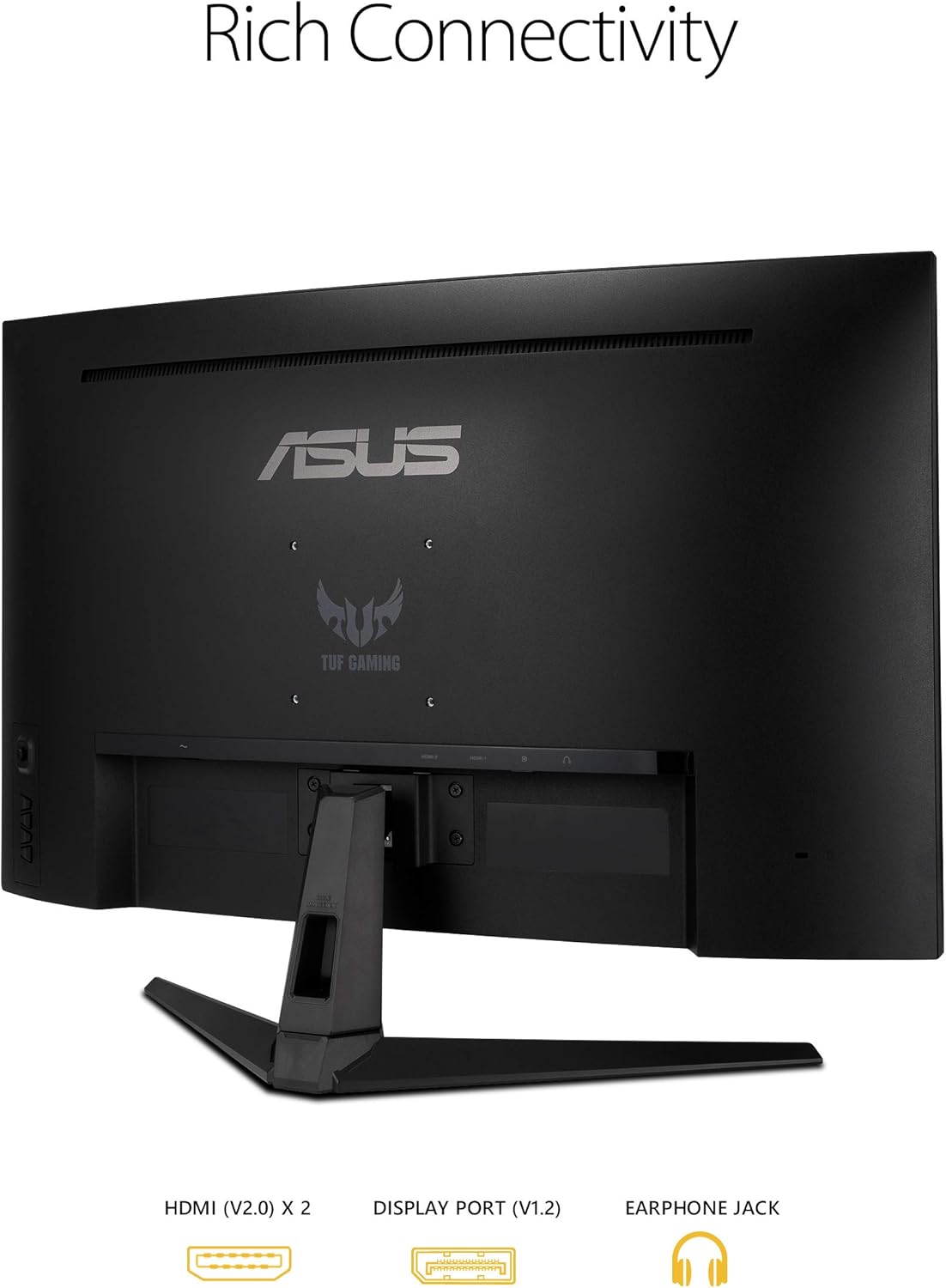 ASUS TUF Gaming VG32VQ1B 31.5" Curved Monitor, WQHD (2560 x 1440), 165Hz (Supports 144Hz), 1ms, FreeSync Premium/Adaptive-sync, Extreme Low Motion Blur, HDR10, HDMI DisplayPort (Certified Refurbished)