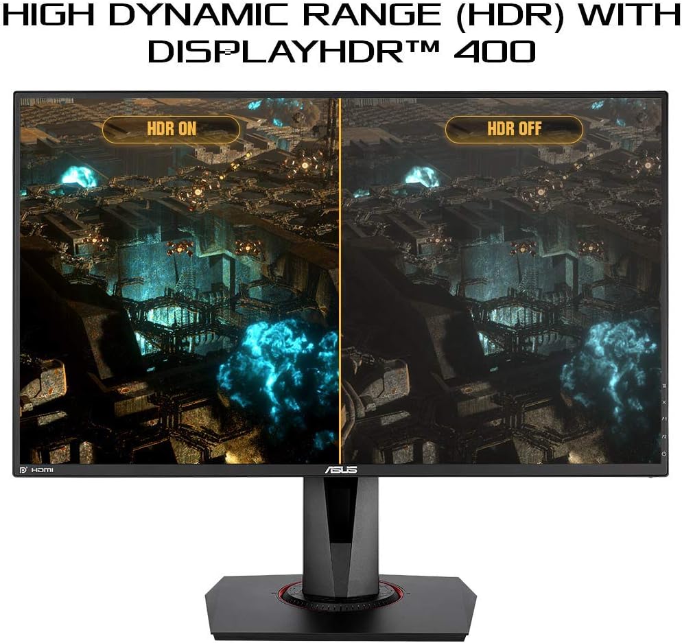 Asus TUF Gaming 27-inch VG279QM Monitor | 280Hz | Fast, G-SYNC, ELMB-SYNC, DisplayHDR400, Shadow Boost (Certified Refurbished)