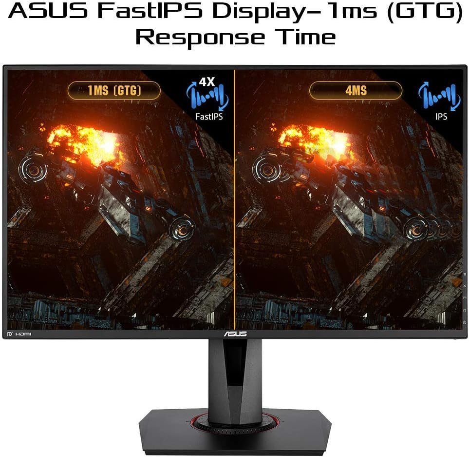 Asus TUF Gaming 27-inch VG279QM Monitor | 280Hz | Fast, G-SYNC, ELMB-SYNC, DisplayHDR400, Shadow Boost (Certified Refurbished)