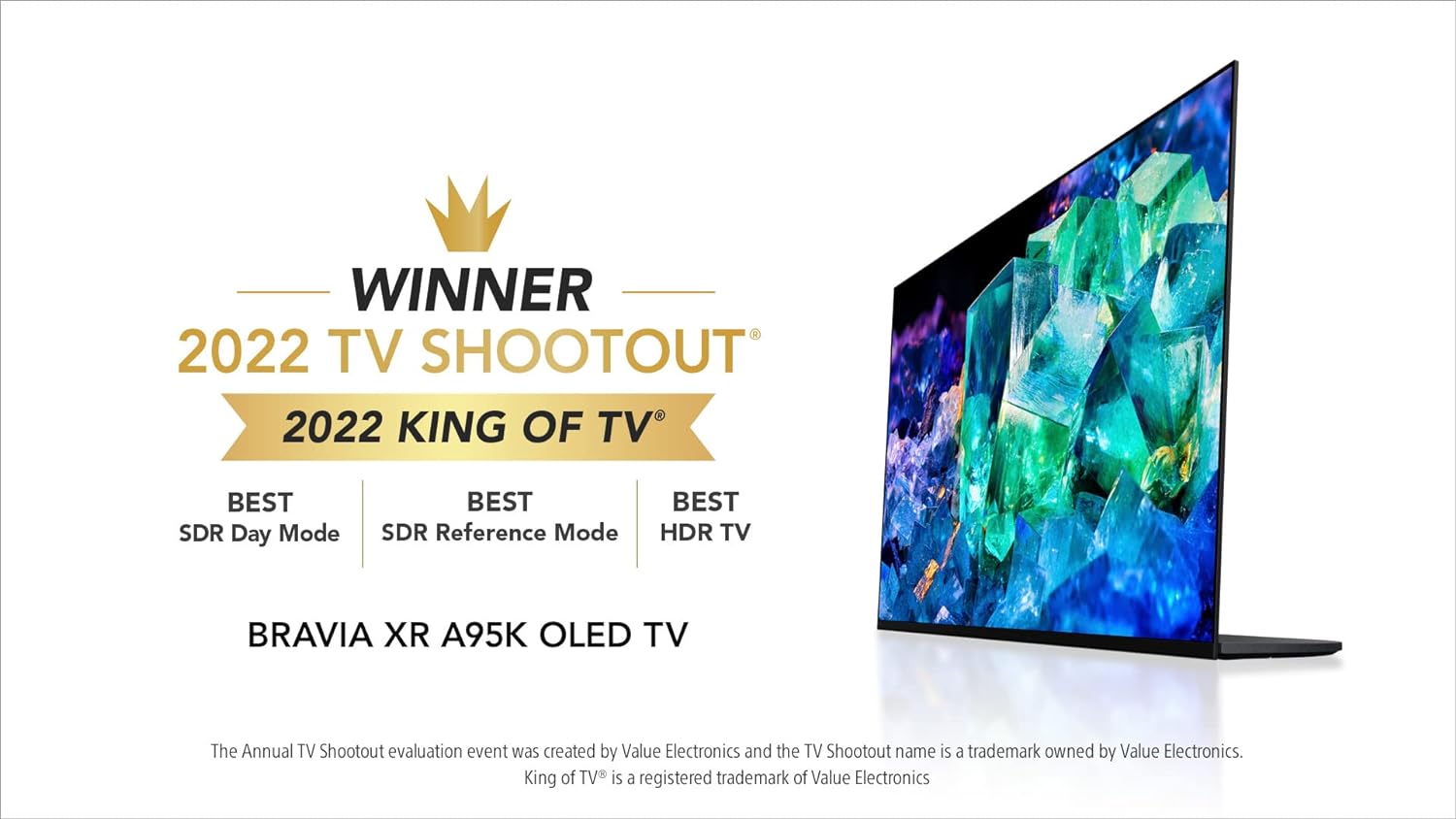 Sony XR-65A95K 65 inch BRAVIA XR OLED 4K Ultra HD HDR QD-OLED Smart Google TV with Dolby Vision & Atmos (Refurbished)