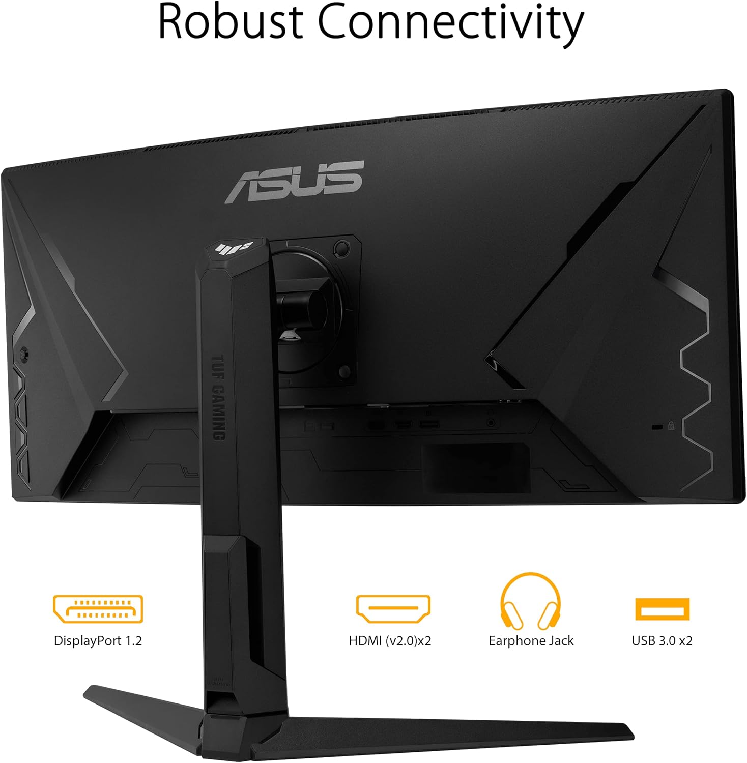 ASUS TUF Gaming 30” 21:9 1080P Ultrawide Curved HDR Monitor (VG30VQL1A) - WFHD (2560 x 1080), 200Hz (Supports 144Hz), 1ms, Extreme Low Motion Blur, FreeSync Premium, Eye Care, DisplayPort, HDMI (Certified Refurbished)