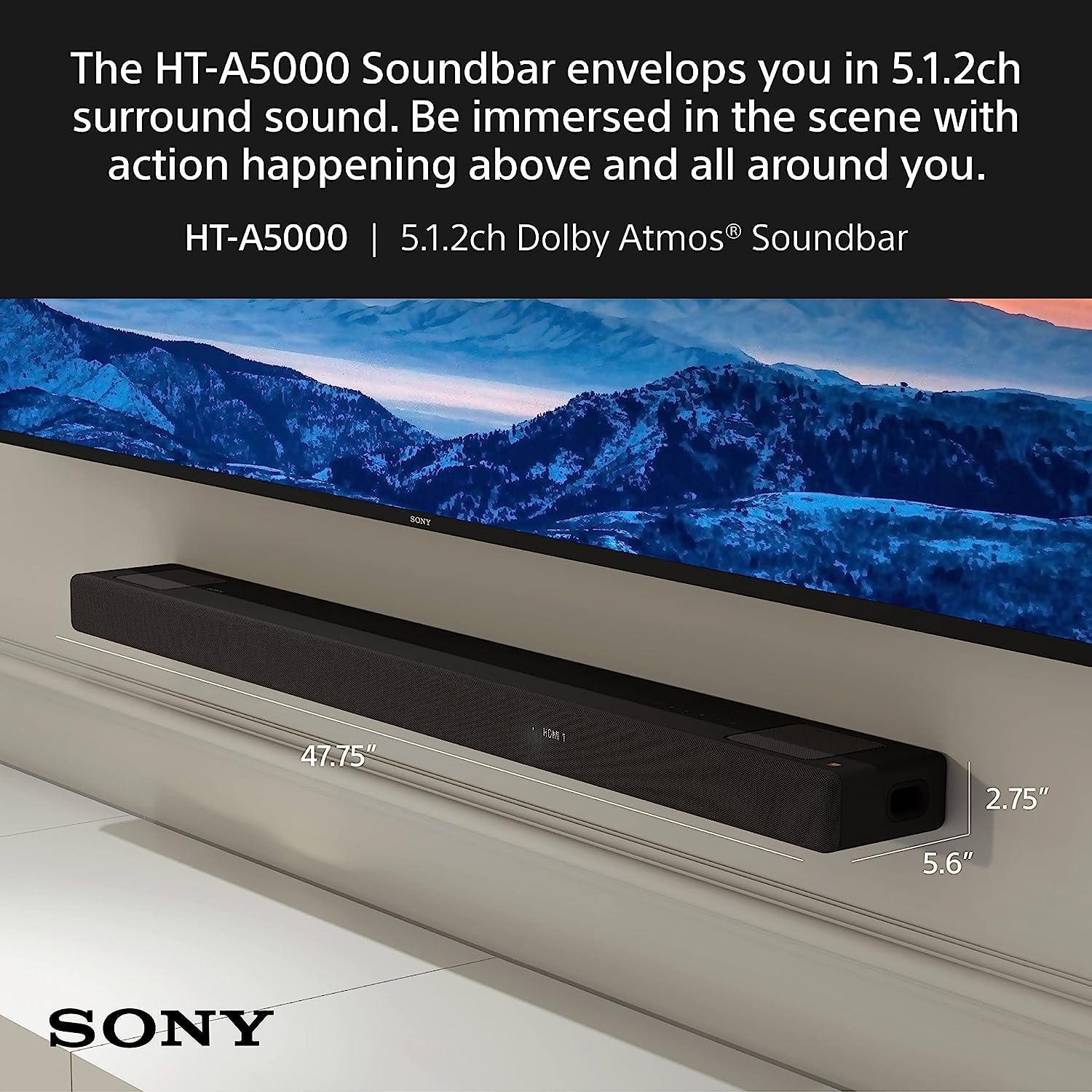 Sony HT-A5000 Dolby Atmos Soundbar (Certified Refurbished)