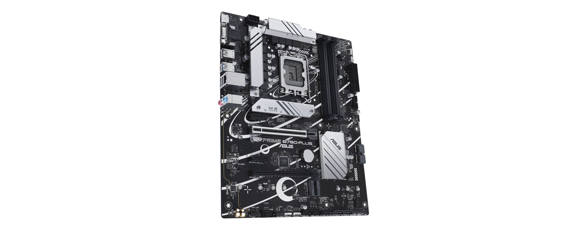 ASUS Prime B760-PLUS, an Intel B760 LGA 1700 ATX Motherboard (PCIe 5.0, three PCIe 4.0 M.2 slots, DDR5, Realtek 2.5Gb Ethernet, DisplayPort, VGA, HDMI, SATA 6 Gbps, USB 3.2 Gen 2x2 Type-C, Thunderbolt (USB4) support, Aura Sync (Certified Refurbished)