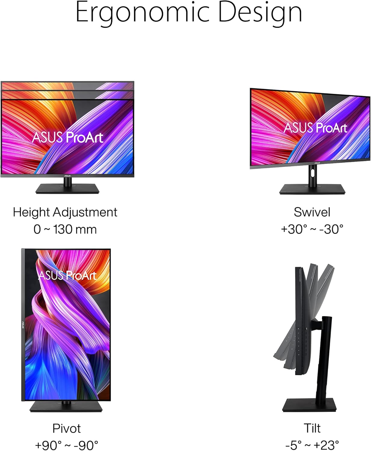 ASUS ProArt Display 32” 4K HDR Mini LED Monitor (PA32UCR-K) - IPS, UHD (3840 x 2160), 1000nits, ΔE < 1, 98% DCI-P3, 99.5% Adobe RGB, Calman Ready, USB-C, DisplayPort, HDMI, X-rite i1 Calibrator (Certified Refurbished)