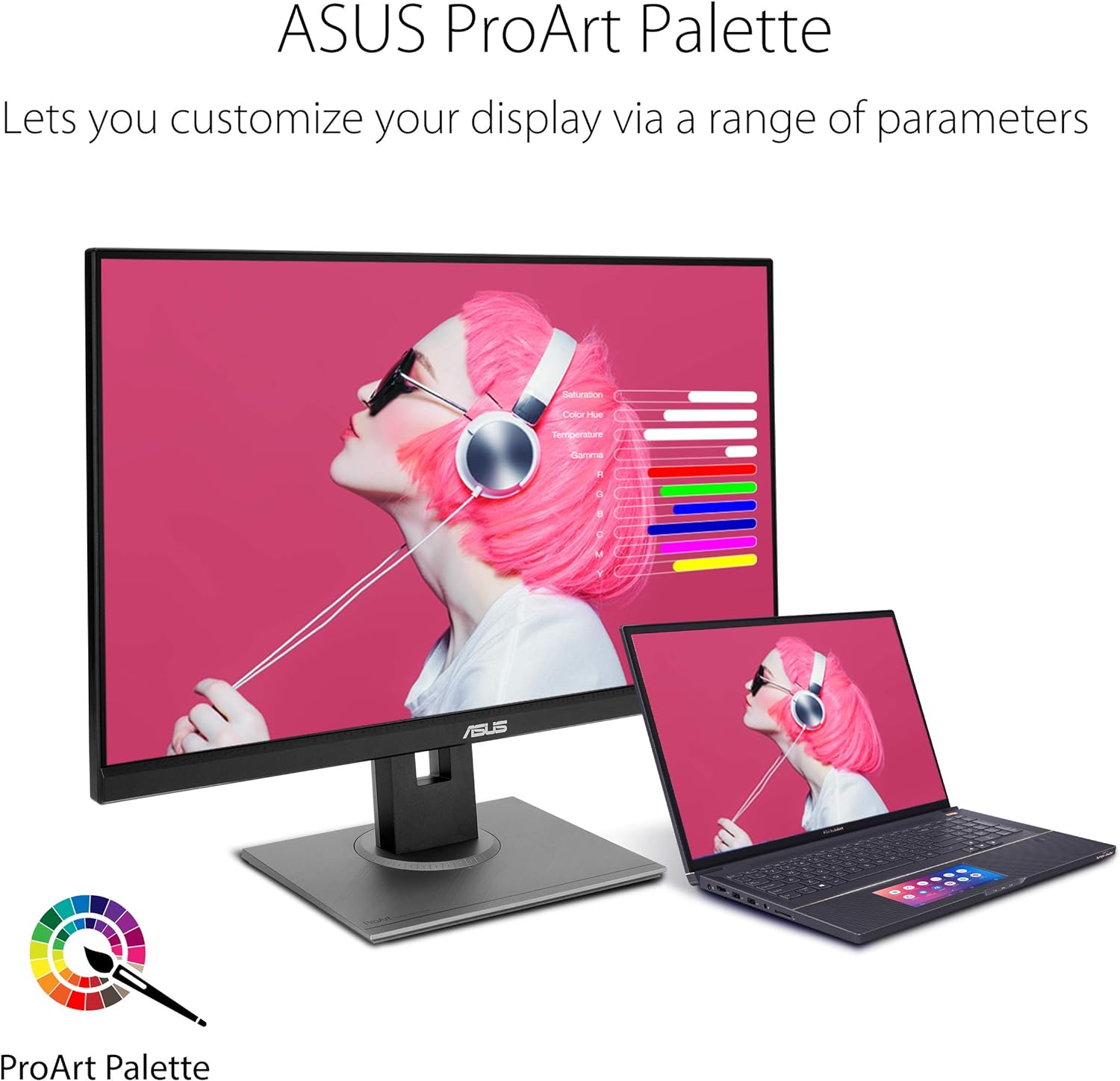 Asus ProArt 27 inch PA278QV Monitor | 2560 x 1440 | WQHD | 100% sRGB/Rec. 709 | DisplayPort, HDMI, DVI-D, Mini DP | Calman Verified | Eye Care, Anti-Glare (Certified Refurbished)