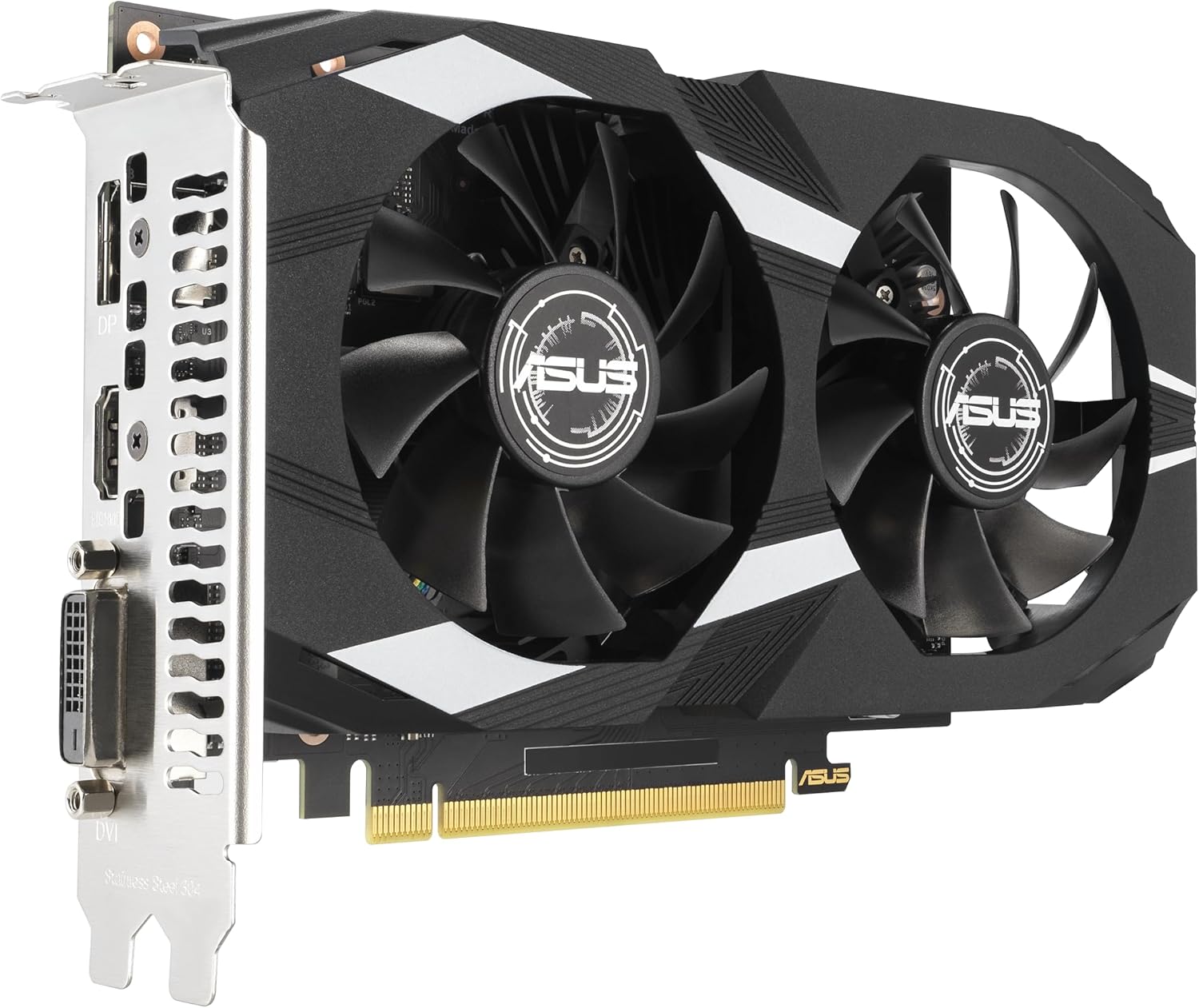 ASUS Dual NVIDIA GeForce RTX 3050 6GB OC Edition Gaming Graphics Card - PCIe 4.0, 6GB GDDR6 Memory, HDMI 2.1, DisplayPort 1.4a, 2-Slot Design, Axial-tech Fan Design, 0dB Technology, Steel Bracket (Certified Refurbished)