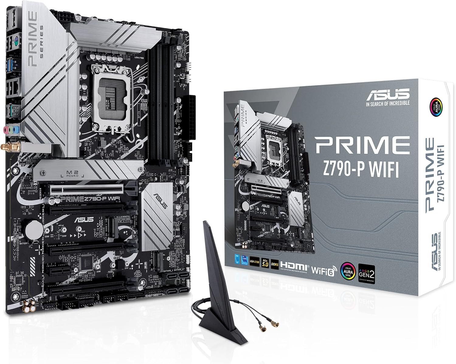 ASUS Prime Z790-P WiFi LGA 1700(Intel 13th &12th Gen) ATX Motherboard (PCIe 5.0,14+1 Power Stages,3X M.2,WiFi 6,Bluetooth v5.2,2.5Gb LAN, Front Panel USB 3.2 Gen 2 Type-C, Thunderbolt 4/USB4) (Certified Refurbished)