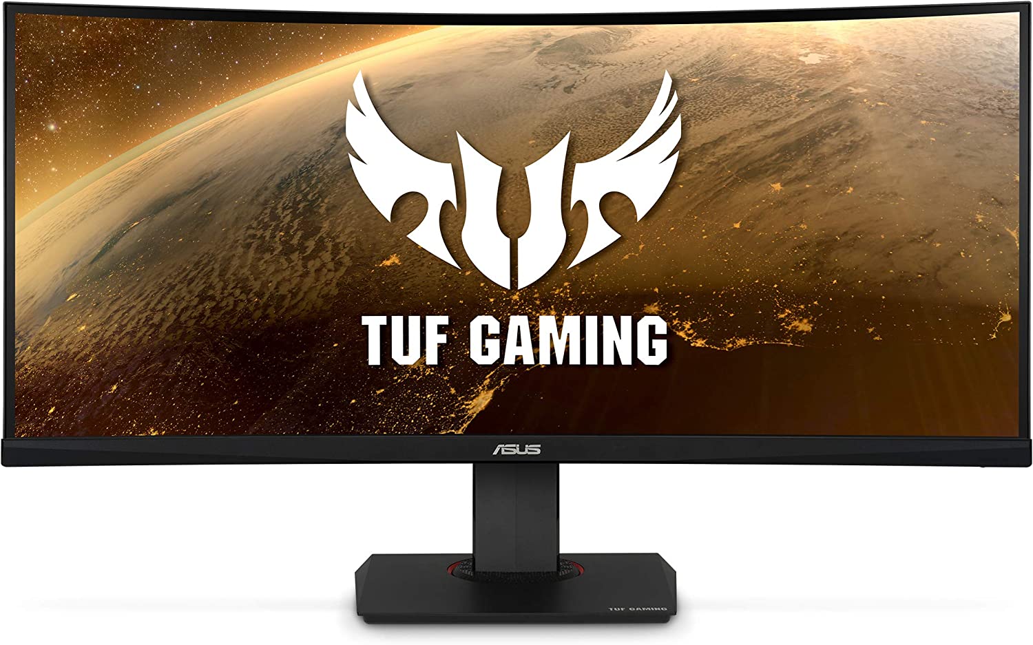 Asus TUF Gaming VG35VQ Gaming Monitor – 35 inch WQHD (3440x1440), 100Hz, Extreme Low Motion Blur™, Adaptive-Sync,1ms (MPRT), Curved (Certified Refurbished)