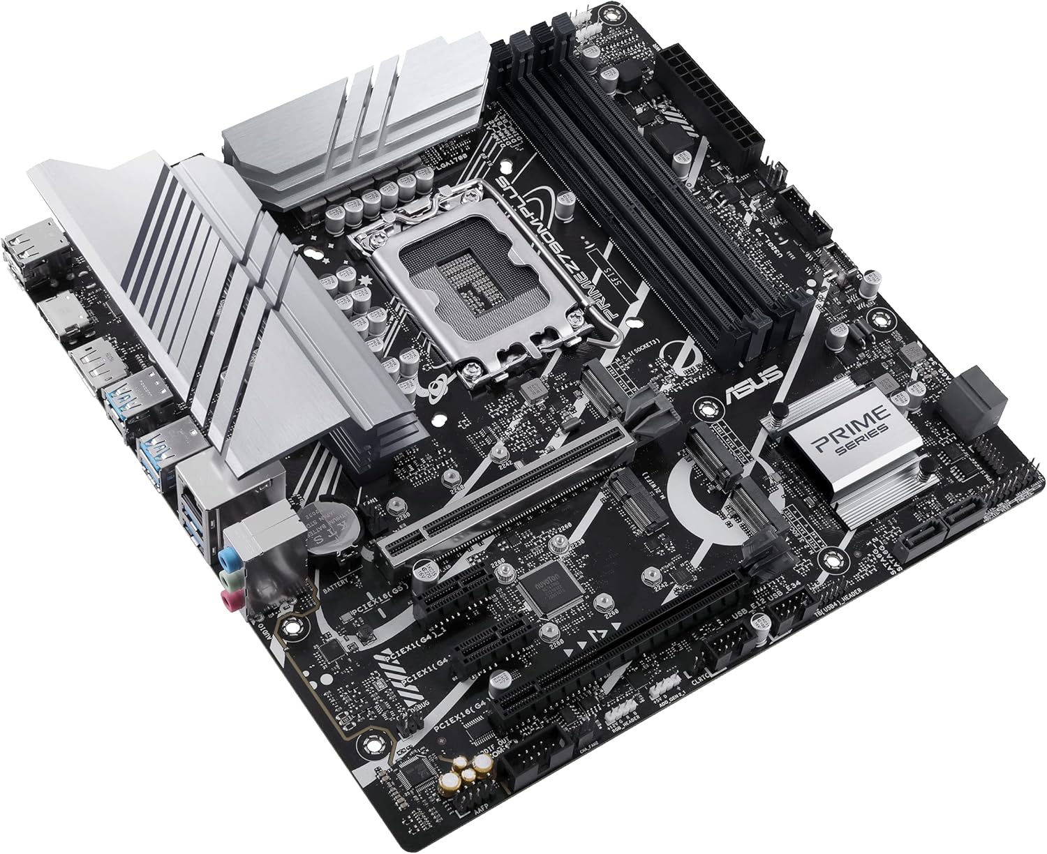 ASUS Prime Z790M-Plus LGA 1700(Intel 12th&13th Gen) microATX motherboard (PCIe 5.0, 3xM.2 slots,10+1 DrMOS,DDR5,1 Gb LAN, DP,USB 3.2 Gen2x2 Type-C,front USB3.2 Gen 1 Type-C, Thunderbolt(USB4) (Certified Refurbisehd)