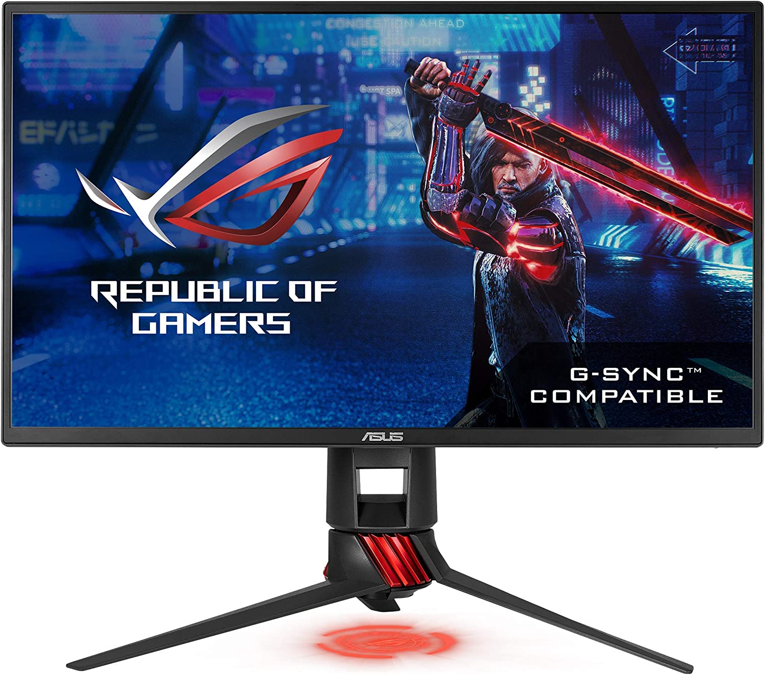 Asus ROG Strix XG258Q Gaming Monitor – 25 inch (24.5 inch viewable) FHD (1920x1080), Native 240Hz, 1ms, G-SYNC Compatible, FreeSync Premium, Asus Aura RGB (Certified Refurbished)