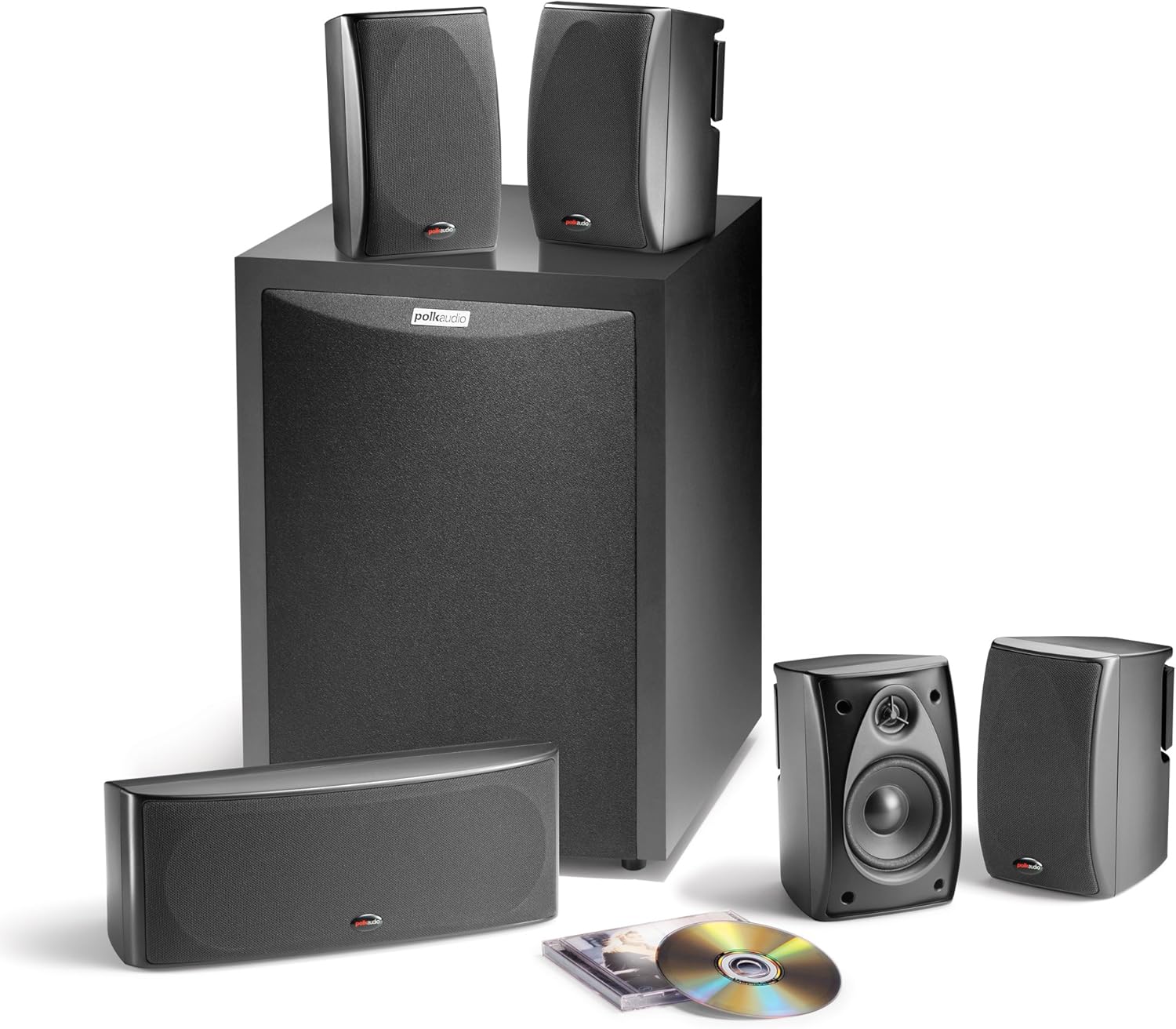 Polk Audio RM6750 5.1 Channel Home Theater Speaker System (Set of Six, Black) (Refurbished