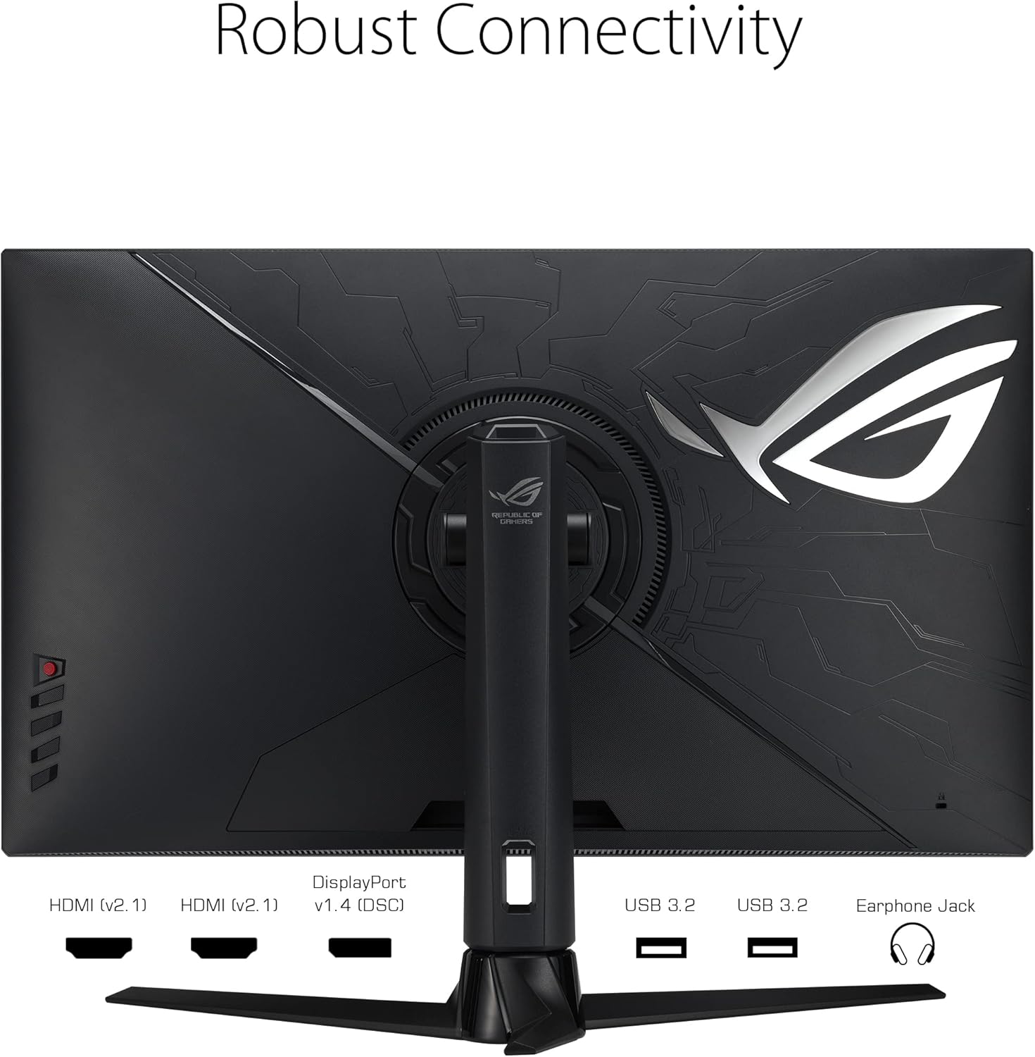 ASUS ROG Strix 32” HDMI 2.1 DSC Gaming Monitor (XG32UQ) - 4K UHD (3840 x 2160), Fast IPS, 160Hz, 1ms, G-SYNC compatible, FreeSync Premium Pro, DisplayPort, USB, HDMI, DisplayHDR600, Variable Overdrive (Certified Refurbished)