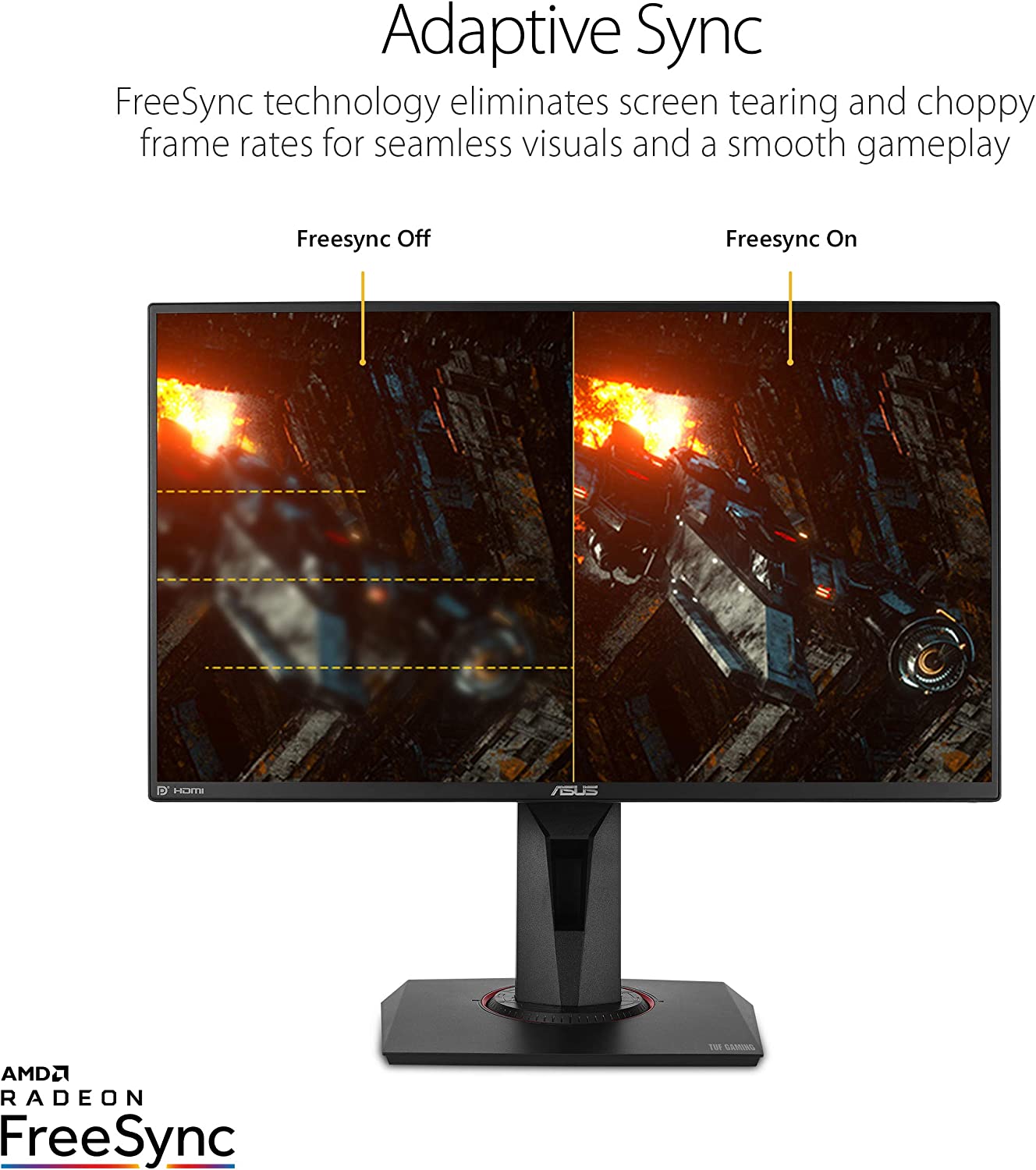 Asus TUF Gaming VG259Q Gaming Monitor – 25 inch (24.5 inch viewable) Full  HD (1920x1080), 144Hz, IPS, Extreme Low Motion Blur™, Adaptive-sync, 1ms ...