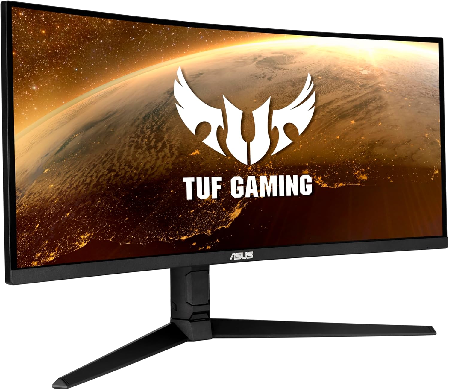 Asus TUF Gaming 34-inch VG34VQL1B Monitor, Curved, WQHD (3440x1440), 165Hz, Extreme Low Motion Blur, FreeSync Premium, Eye Care, DisplayPort HDMI USB, Height Adjustable (Certified Refurbished)