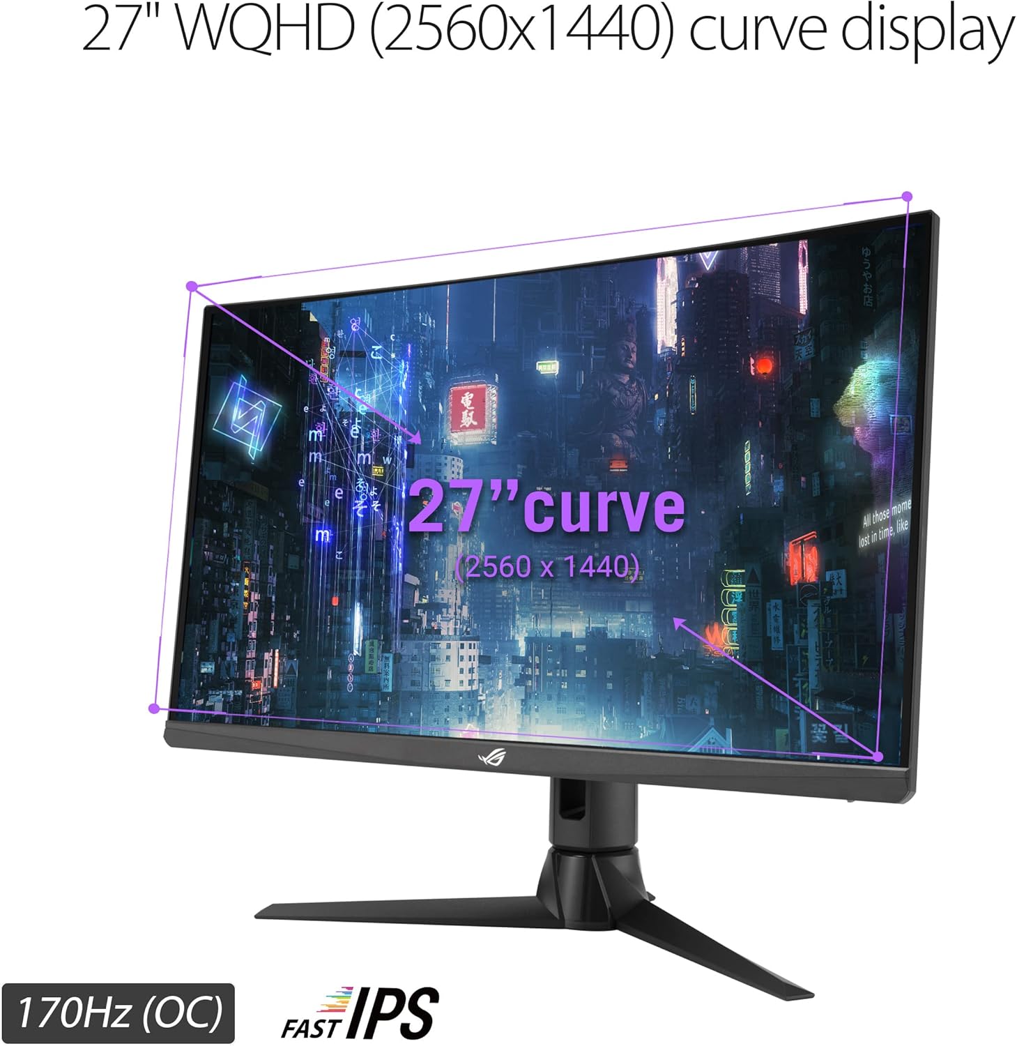 ASUS ROG Strix XG27AQV 27" 16:9 WQHD 170Hz Curved IPS LED HDR Gaming Monitor (Certified Refurbished)