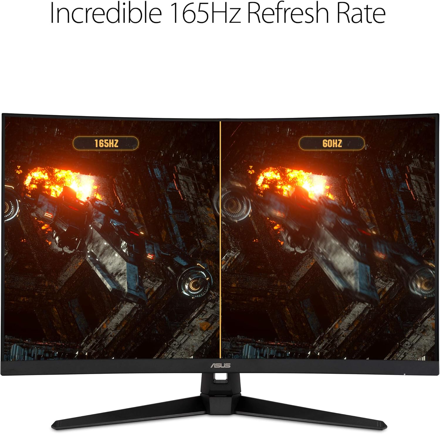 ASUS TUF Gaming VG32VQ1B 31.5" Curved Monitor, WQHD (2560 x 1440), 165Hz (Supports 144Hz), 1ms, FreeSync Premium/Adaptive-sync, Extreme Low Motion Blur, HDR10, HDMI DisplayPort (Certified Refurbished)