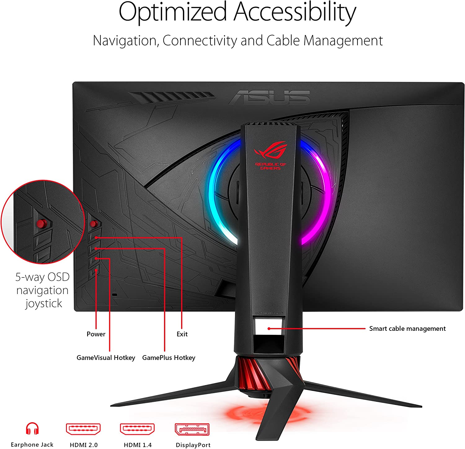 Asus ROG Strix XG258Q Gaming Monitor – 25 inch (24.5 inch viewable) FHD (1920x1080), Native 240Hz, 1ms, G-SYNC Compatible, FreeSync Premium, Asus Aura RGB (Certified Refurbished)