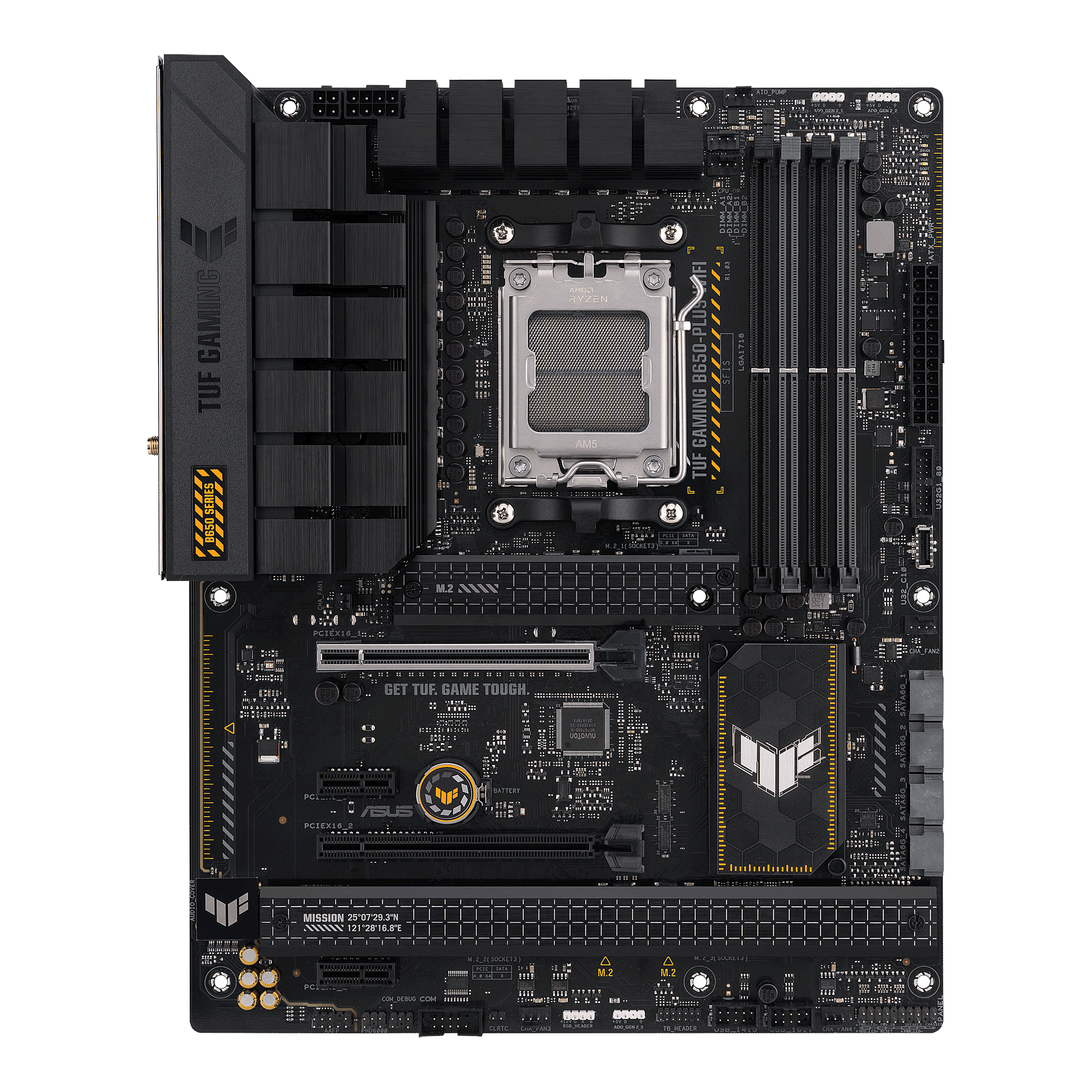 ASUS TUF Gaming B650-PLUS WiFi AMD B650 AM5 Ryzen Desktop 9000 8000 and 7000 ATX Motherboard, 14 Power Stages, PCIe 5.0 M.2, DDR5 Memory, WiFi 6 and 2.5 Gb Ethernet, USB4 Support Aura Sync  (Certified Refurbished)