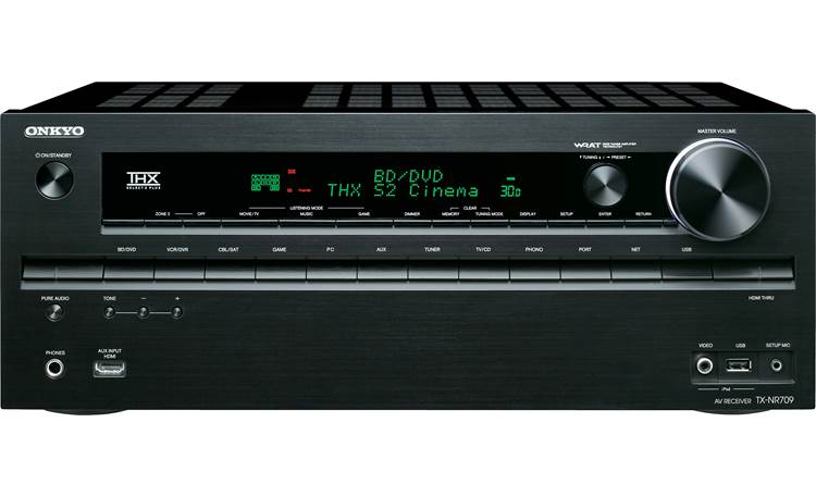 Onkyo TX-NR709 7.2 Channel Home Theater Receiver with 3D-ready HDMI switching, Internet-ready (Refurbished)