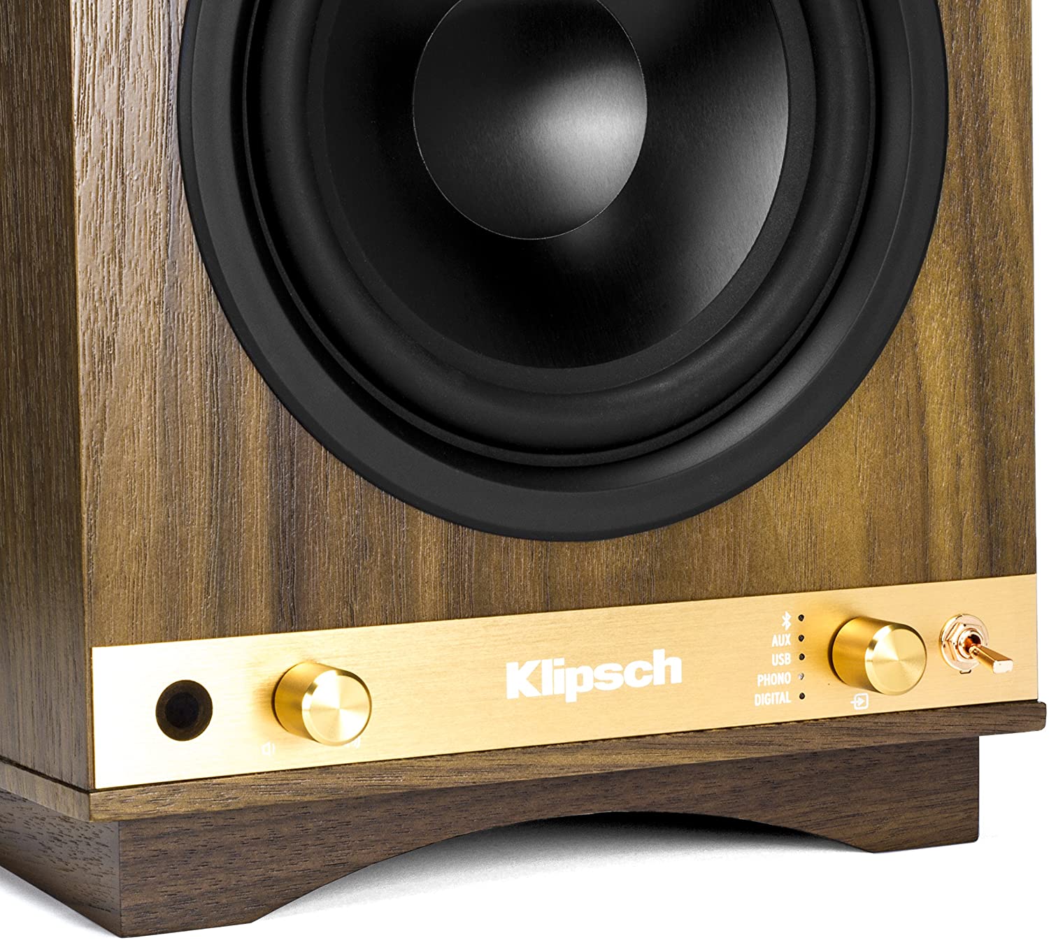 Klipsch - The Sixes Powered Speakers - Walnut (Certified Refurbished)