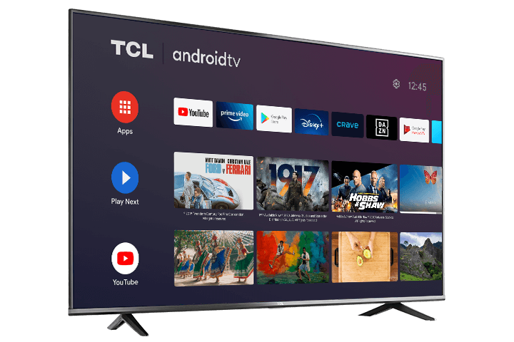 TCL 55" CLASS 4-SERIES 4K UHD HDR LED SMART ANDROID TV - 55S434-CA (Certified Refurbished)